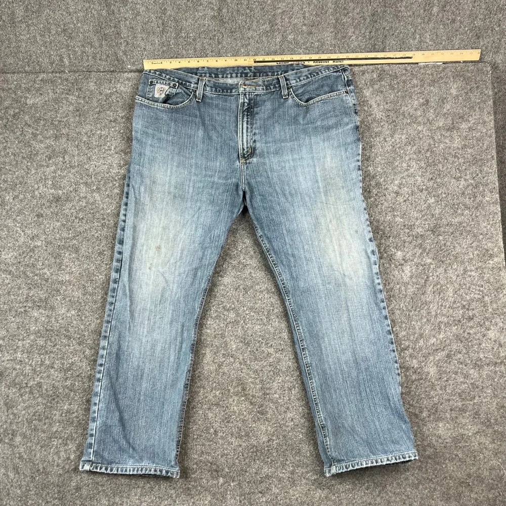 Cinch Jeans Mens Size 44x29 Blue Relaxed Fit Straight Leg Denim Medium Wash Good